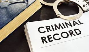 Folder labeled criminal record